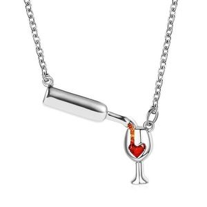 Wine Bottle Necklace Female Clavicle Chain